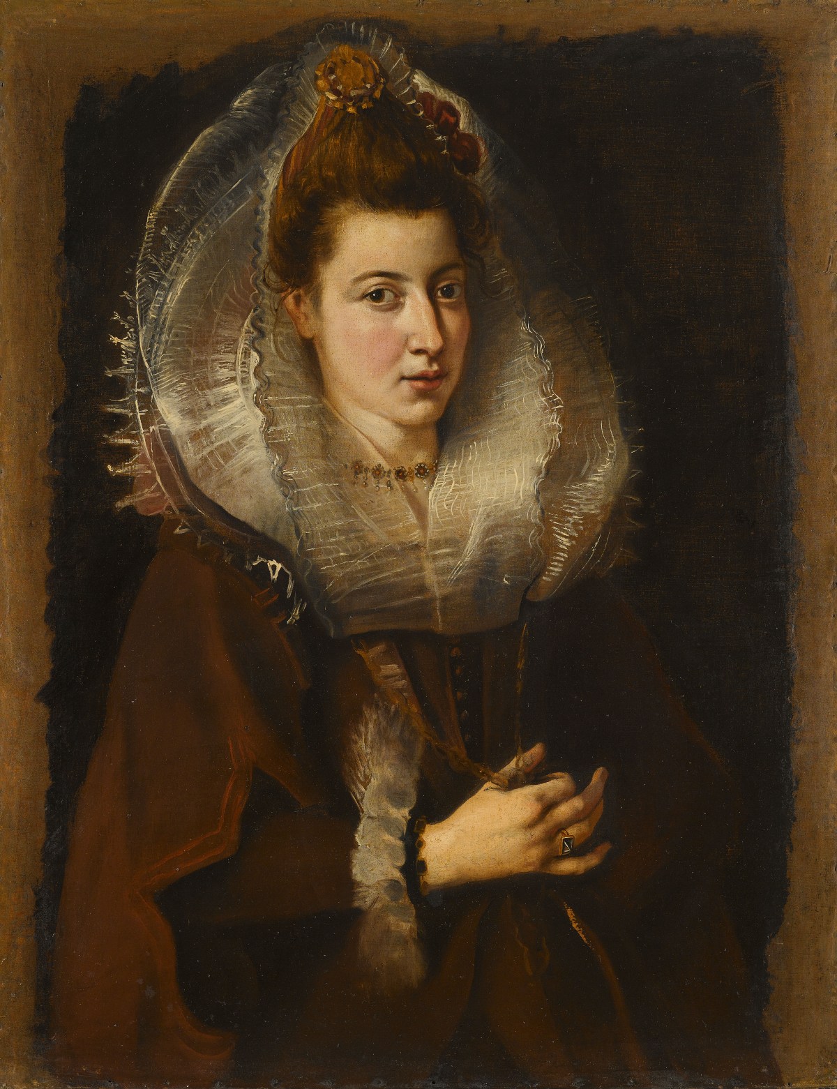 Peter Paul Rubens (1577 - 1640) Ritratto di giovane donna con una catena (1605 – 1606)ng woman holding a chain (1605 – 1606)