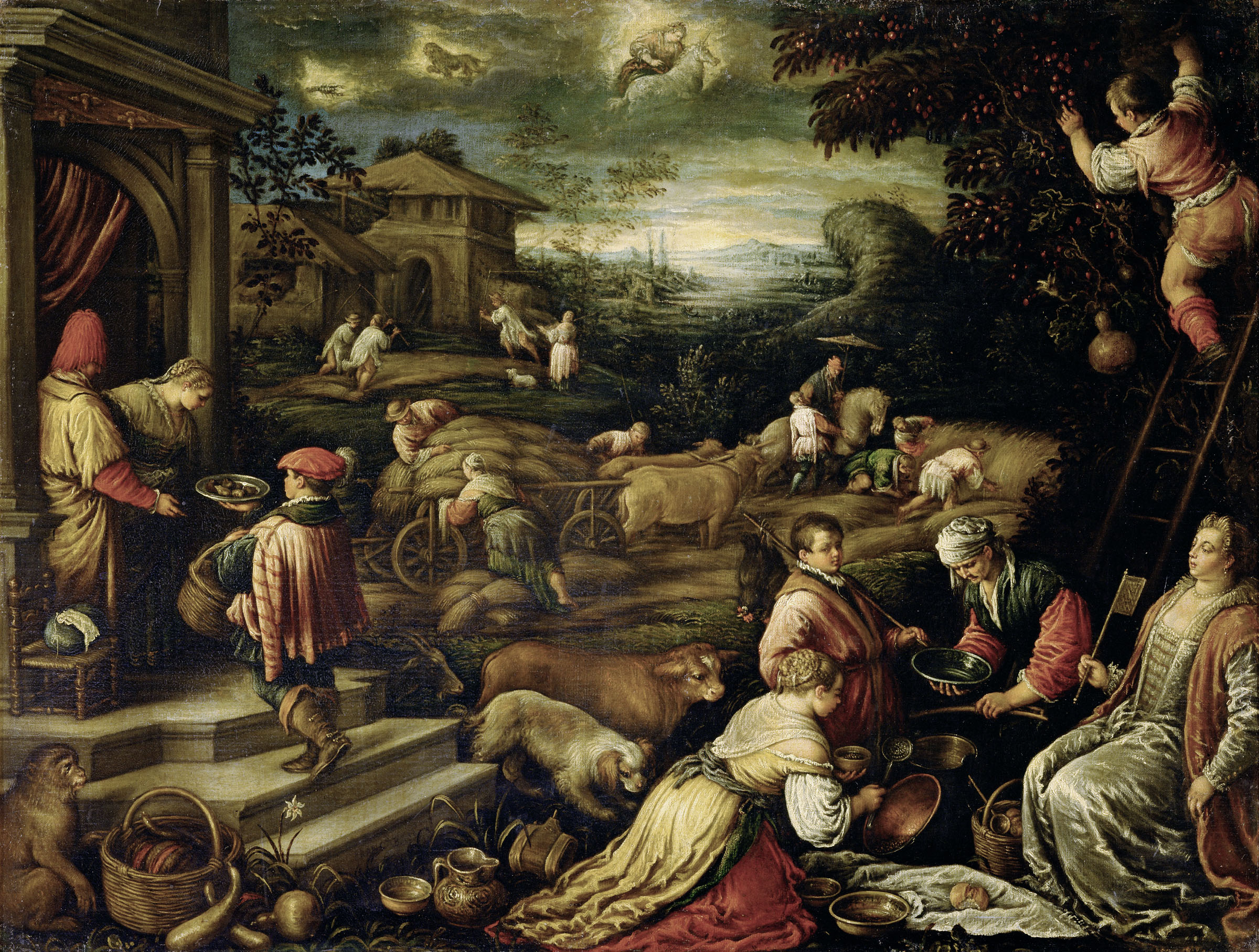 Francesco da Ponte, detto Francesco Bassano, Estate, 1585/1590 circa, Olio su tela, 111 cm × 145,5 cm, Courtesy KHM-Museumsverband 