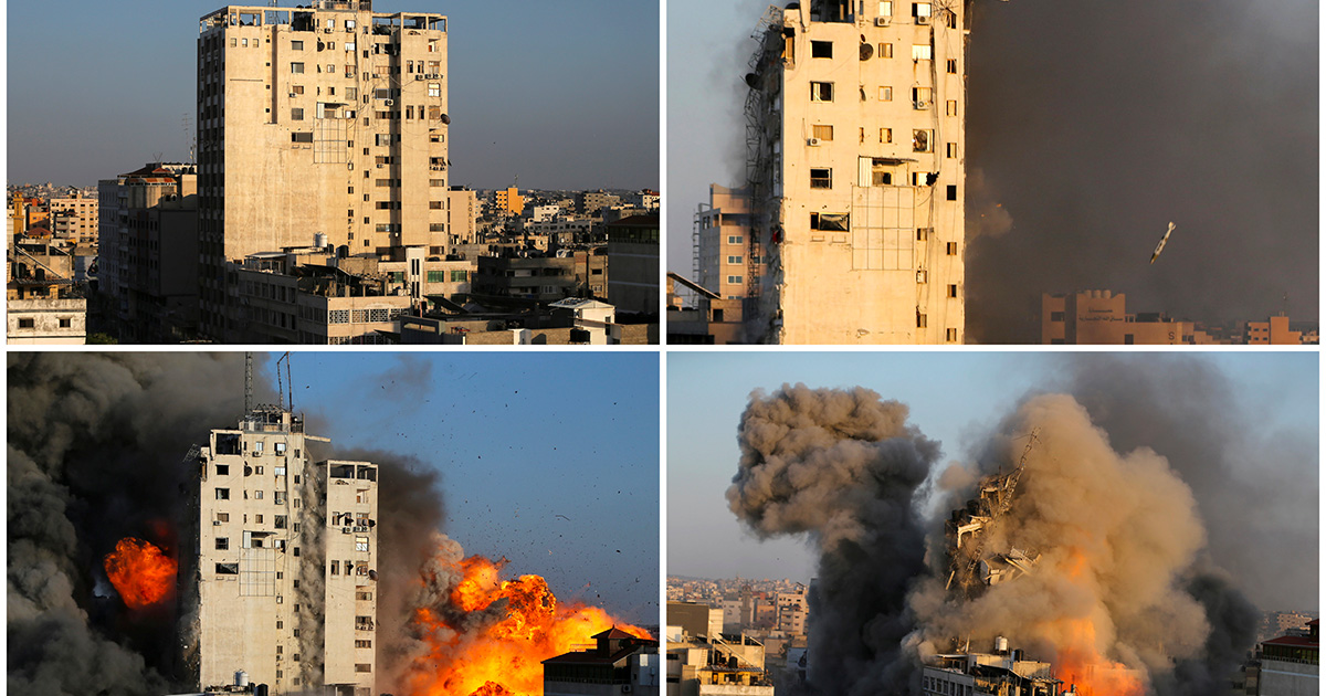 Un bombardamento israeliano a Gaza. Foto: Reuters