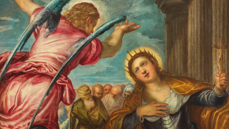 L'angelo annuncia il martirio a Santa Caterina d'Alessandria
