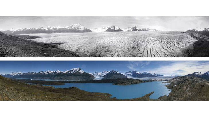 Sulle tracce dei ghiaccia, confronto fotografico De Agostini - Ventura 