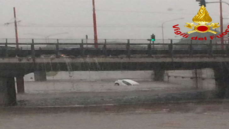 L'inondazione di Palermo, il 15 luglio scorso. Foto: Vigili del Fuoco