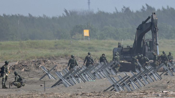 Una esercitazione militare a Taiwan. Foto: Reuters