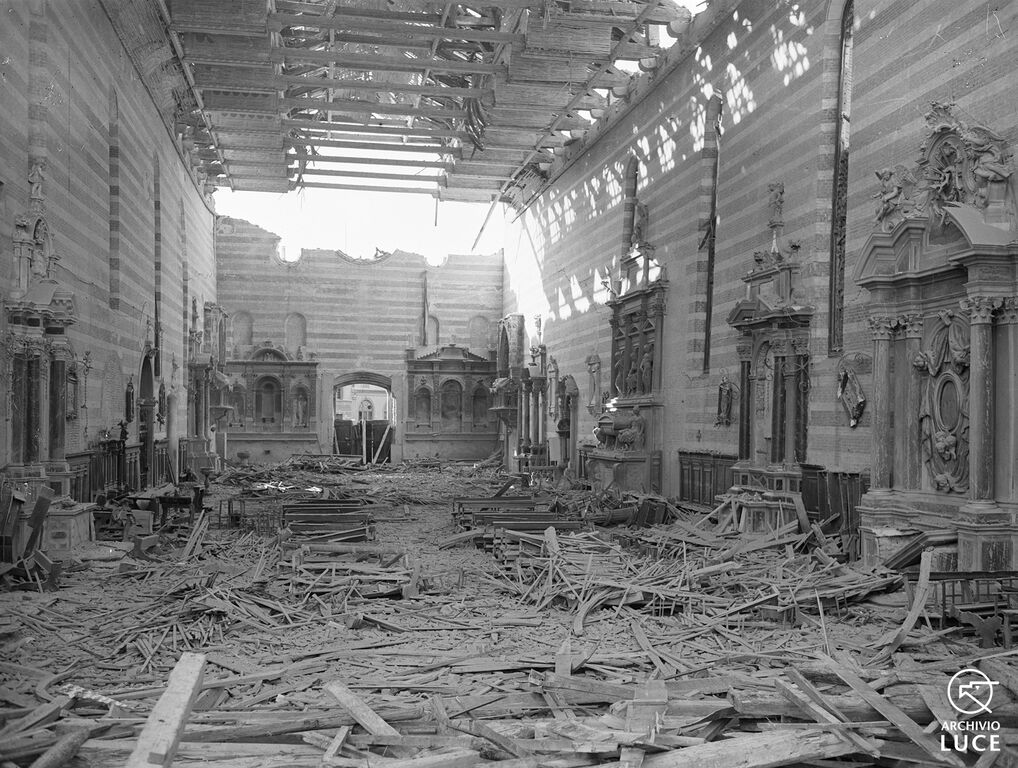 Bombardamento 11 marzo 1944, chiesa Eremitani