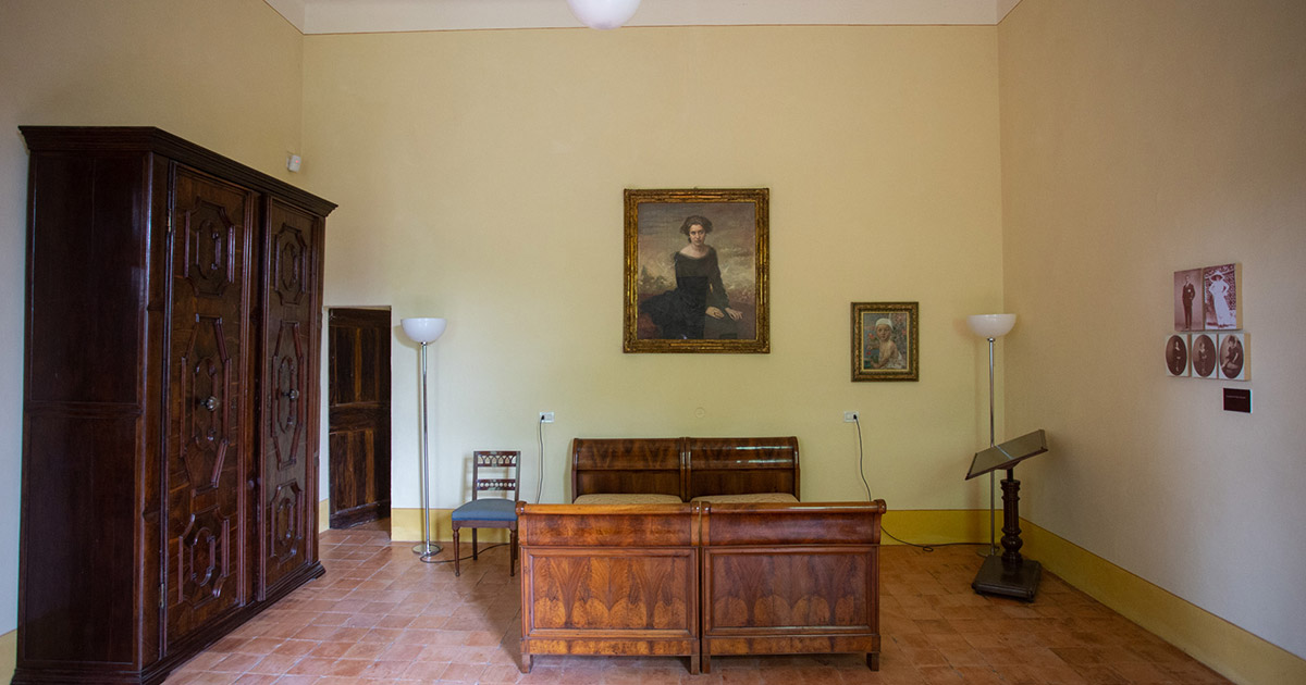 La camera da letto della casa museo Matteotti
