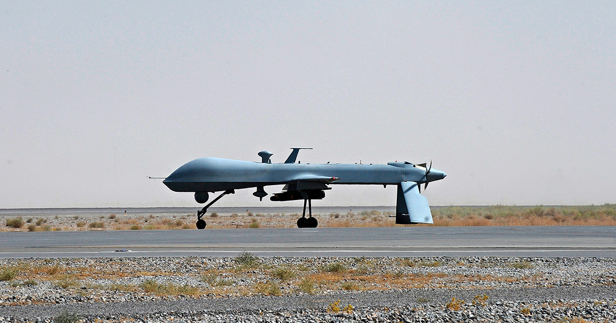 Un drone predator dell'aviazione militare americana
