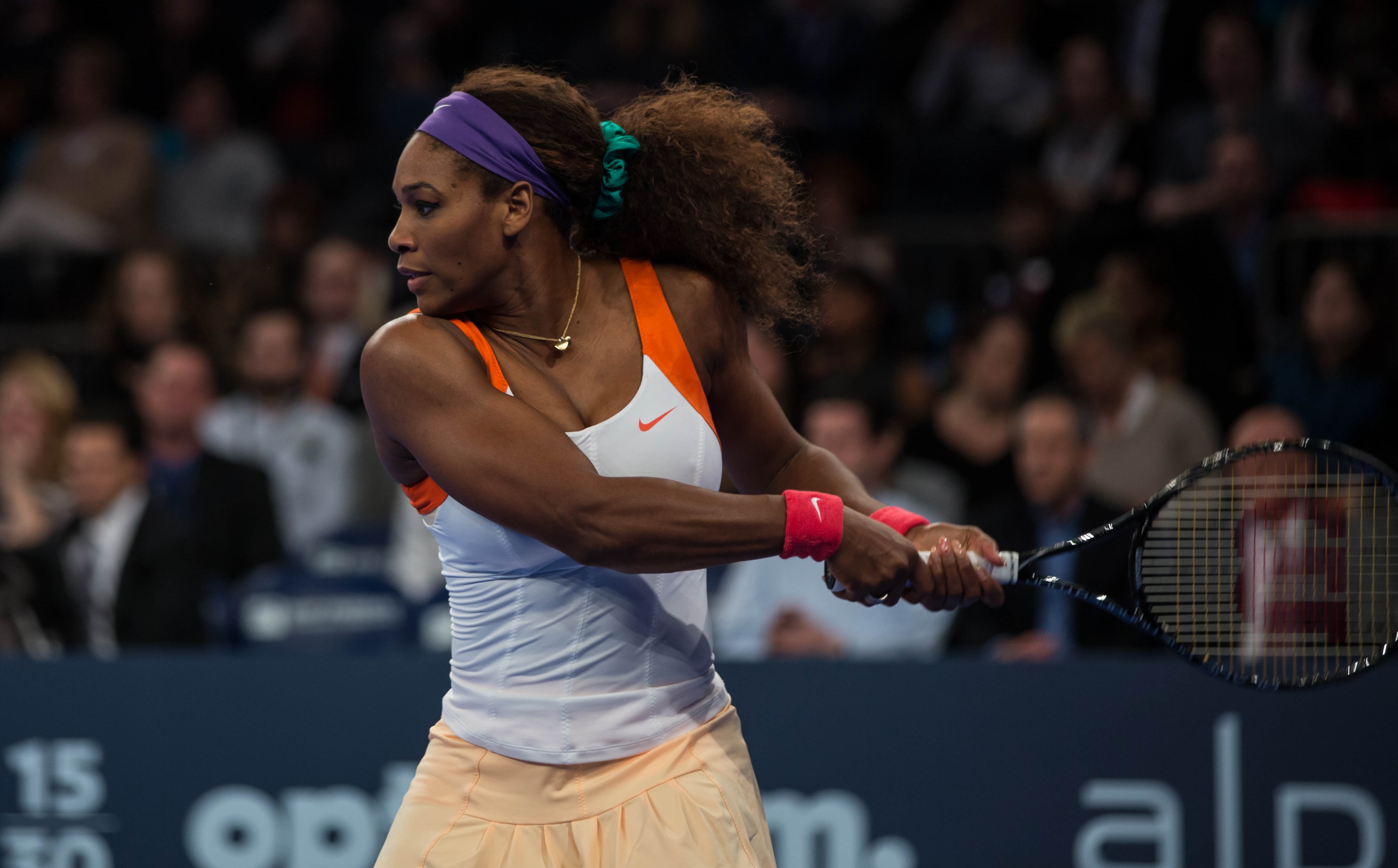 Serena Williams durante una partita di tennis