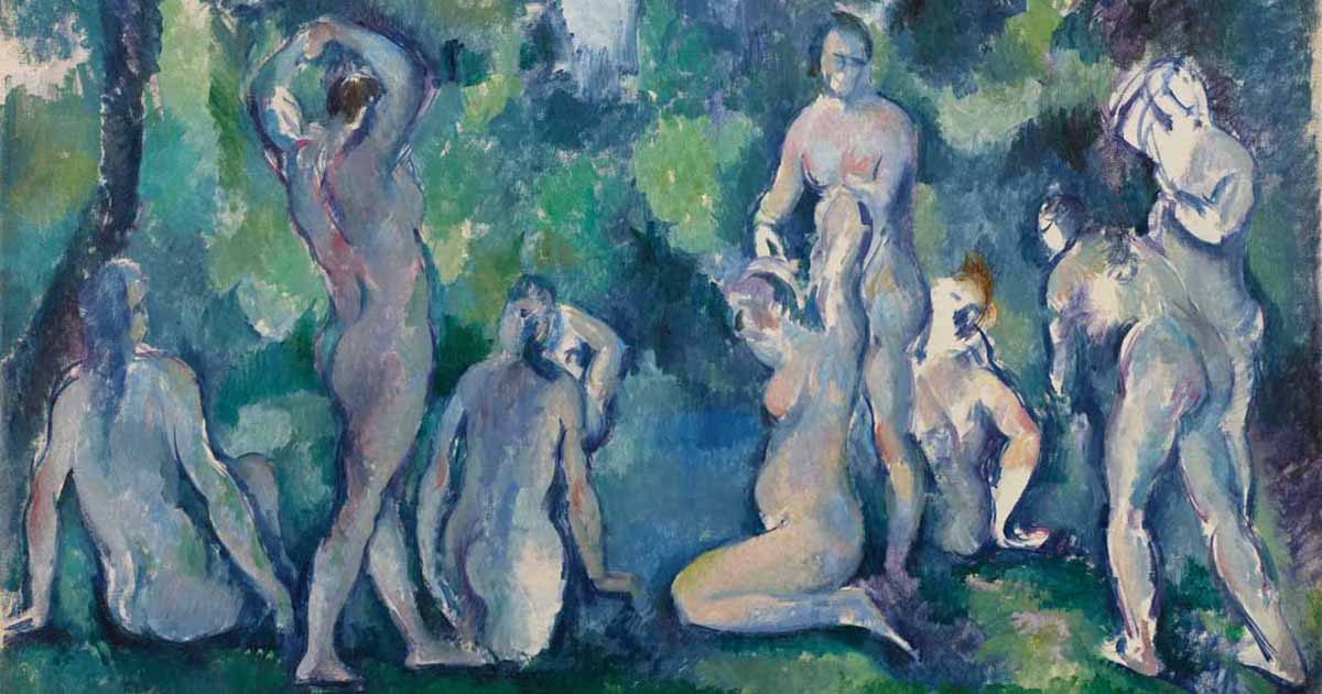 Paul Cézanne: Bagnanti (particolare)