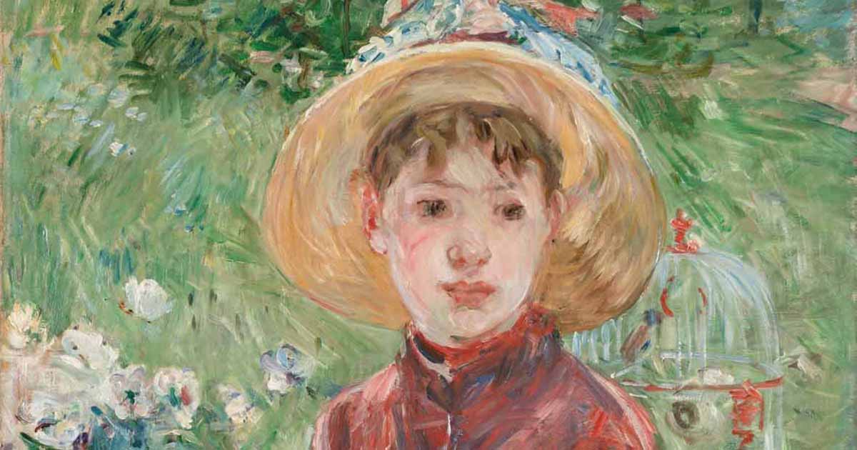 Berthe Morisot: Ragazza sull'erba (Mademoiselle Isabelle Lambert, particolare)