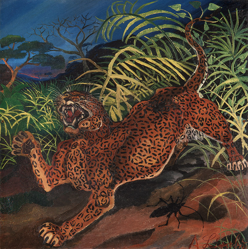 Leopardo  nella  forestas.d.  (1956-1957)