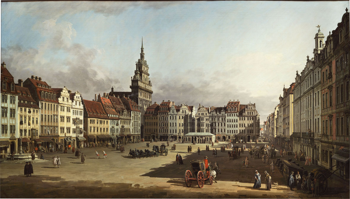 Bernardo Bellotto, Veduta del vecchio mercato di Dresda
