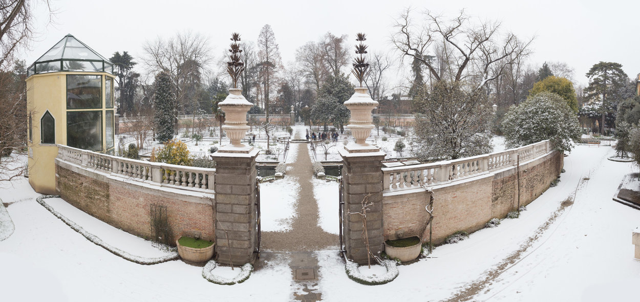 Natale all'Orto botanico Orto botanico con la neve