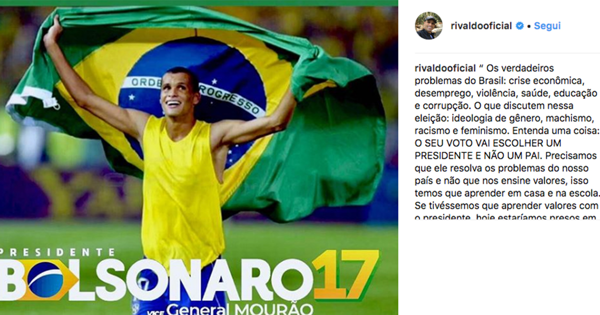 rivaldo bolsonaro brasile instagram