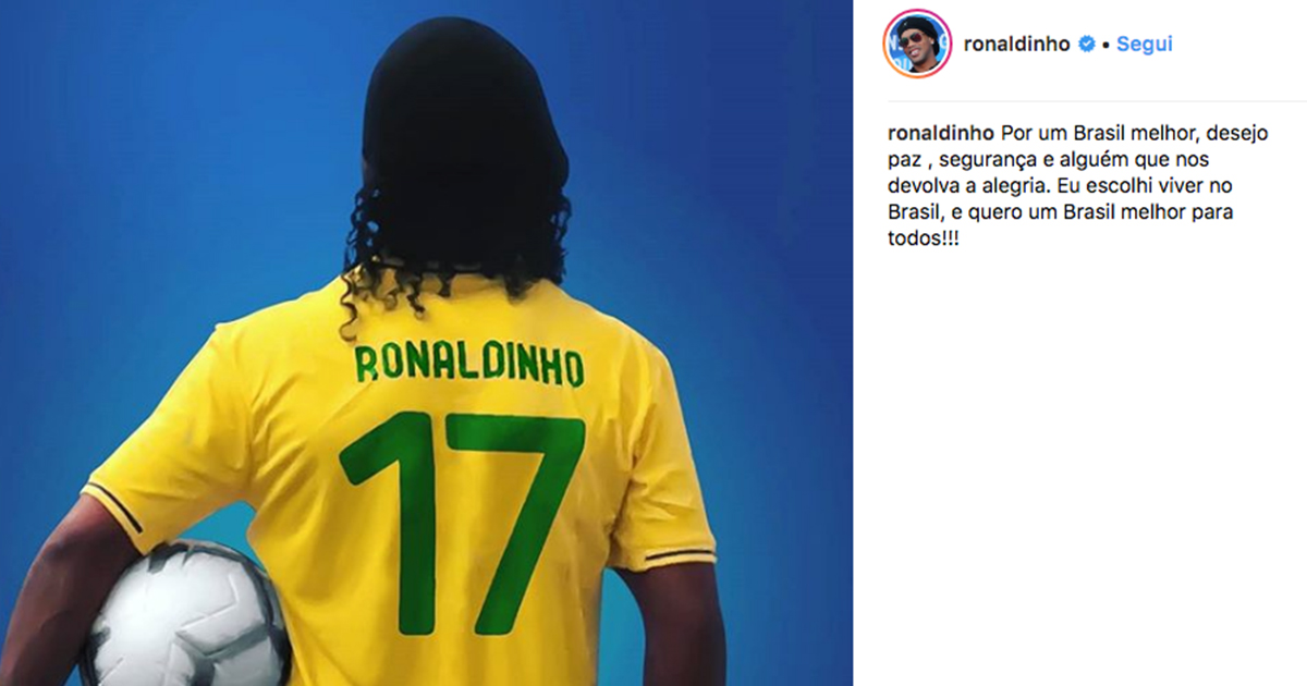 ronaldinho bolsonaro brasile instagram
