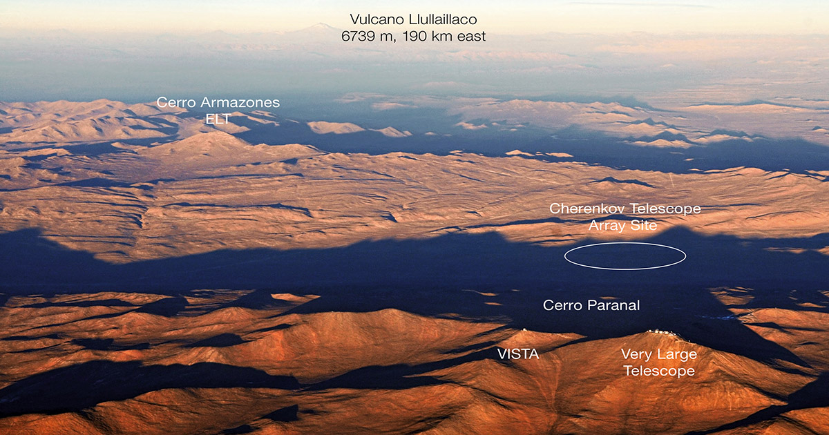 Vista aerea del Deserto di Atacama in Cile. Crediti: ESO/M. Tarenghi