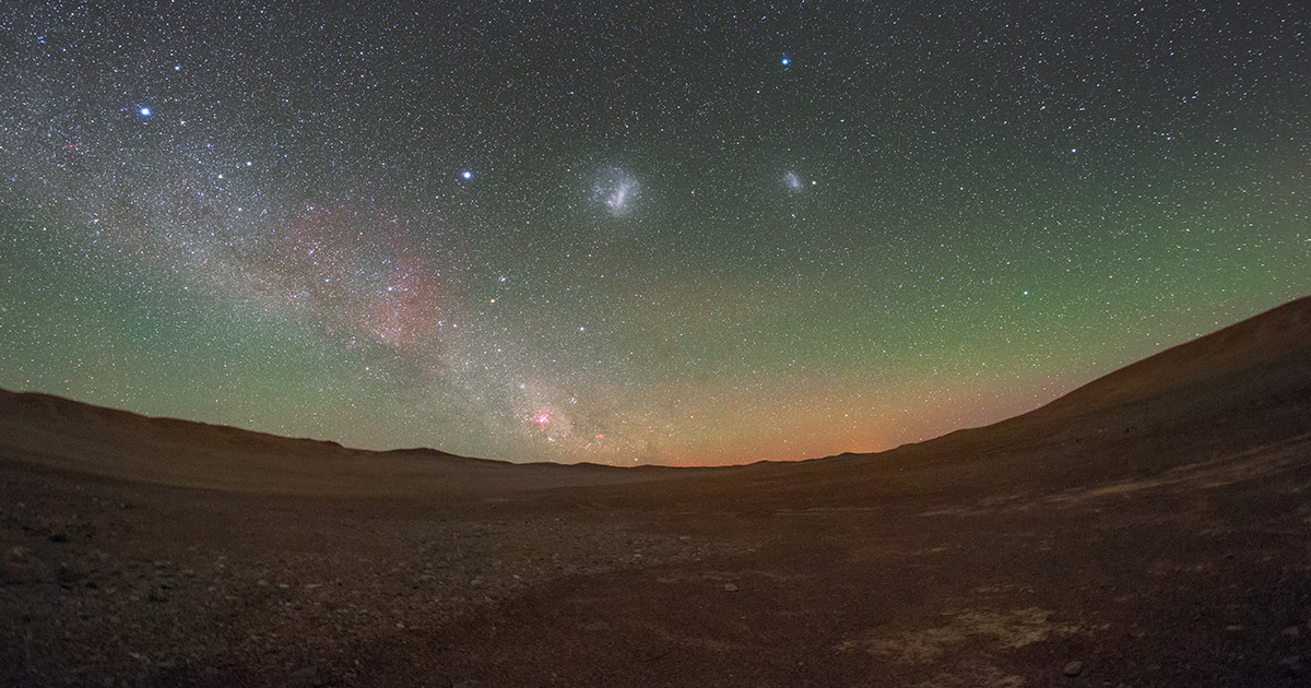 Il cielo sopra il Deserto di Atacama, Cile. Crediti:ESO