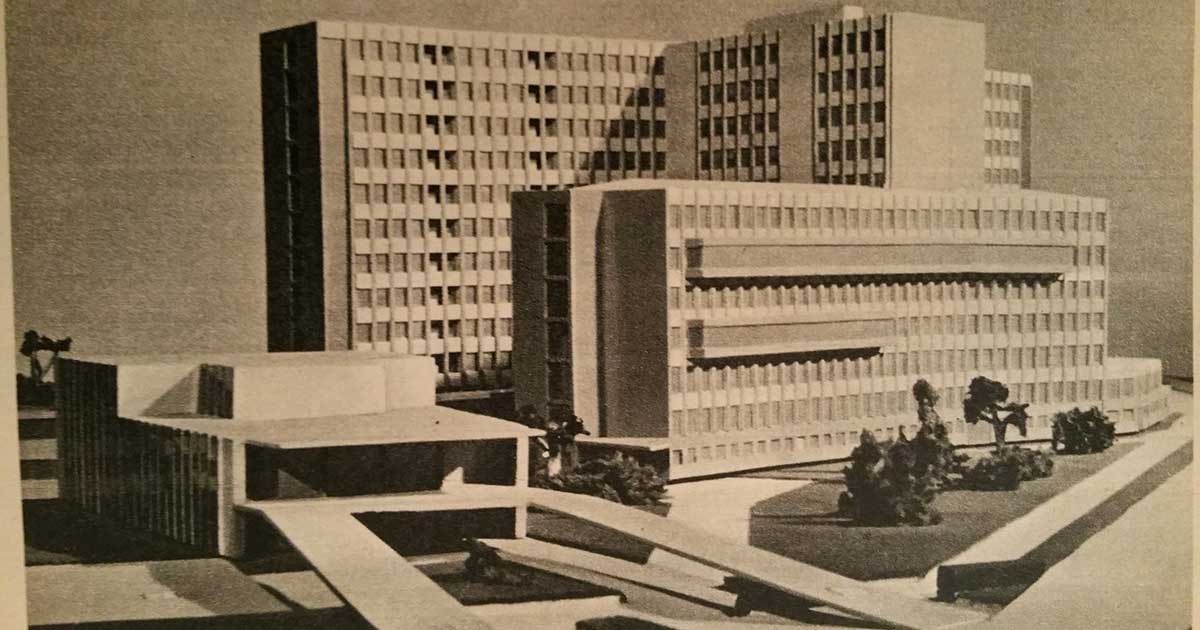 progetto nuovo ospedale, 1958