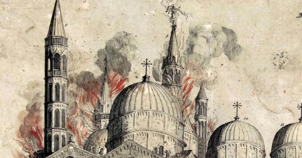 Basilica in fiamme