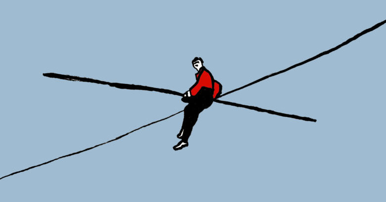 uomo in equilibrio