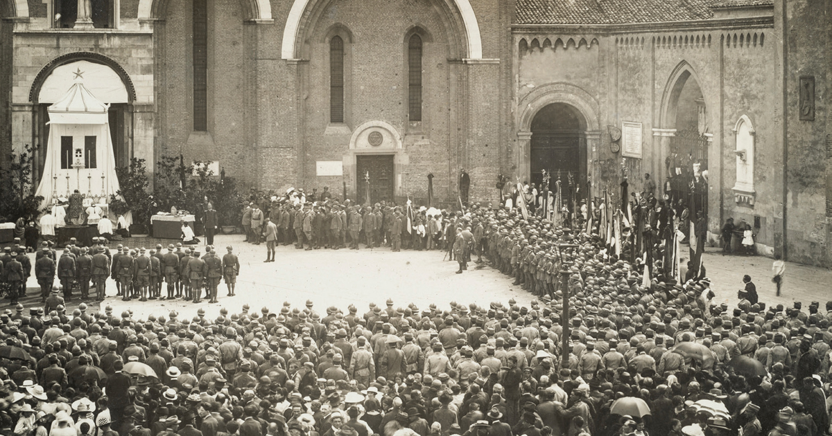 Costante Agostini, Santa Messa per la fine della Guerra, 1918