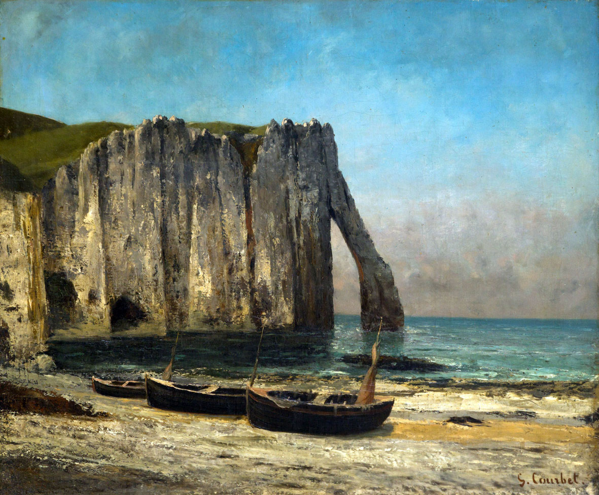 Gustave Courbet, Le scogliere a Etretat, 1869, olio su tela