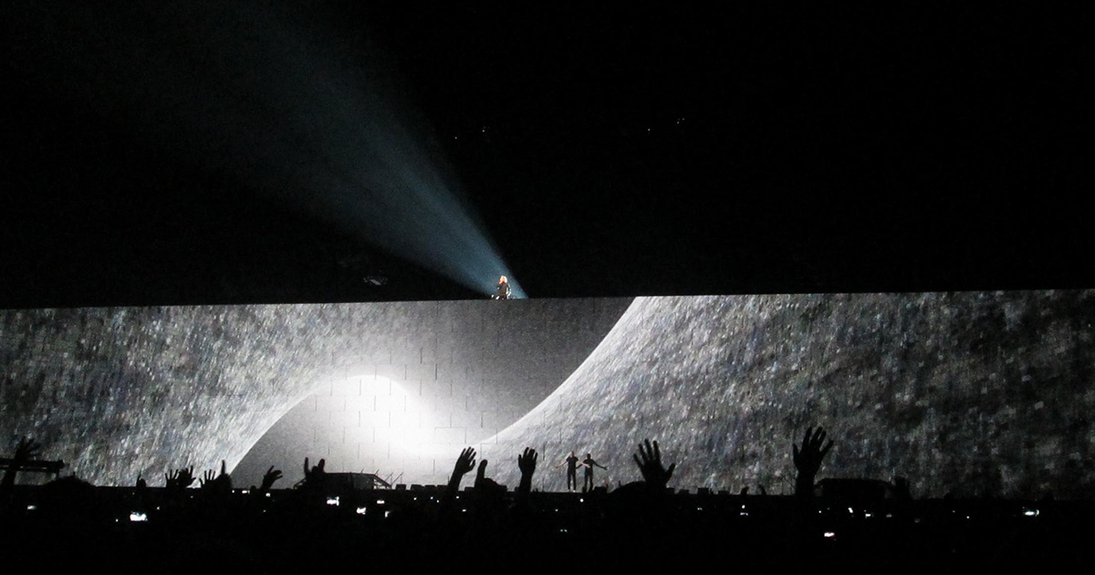 Un'immagine del concerto di Roger Waters a Padova nel 2013