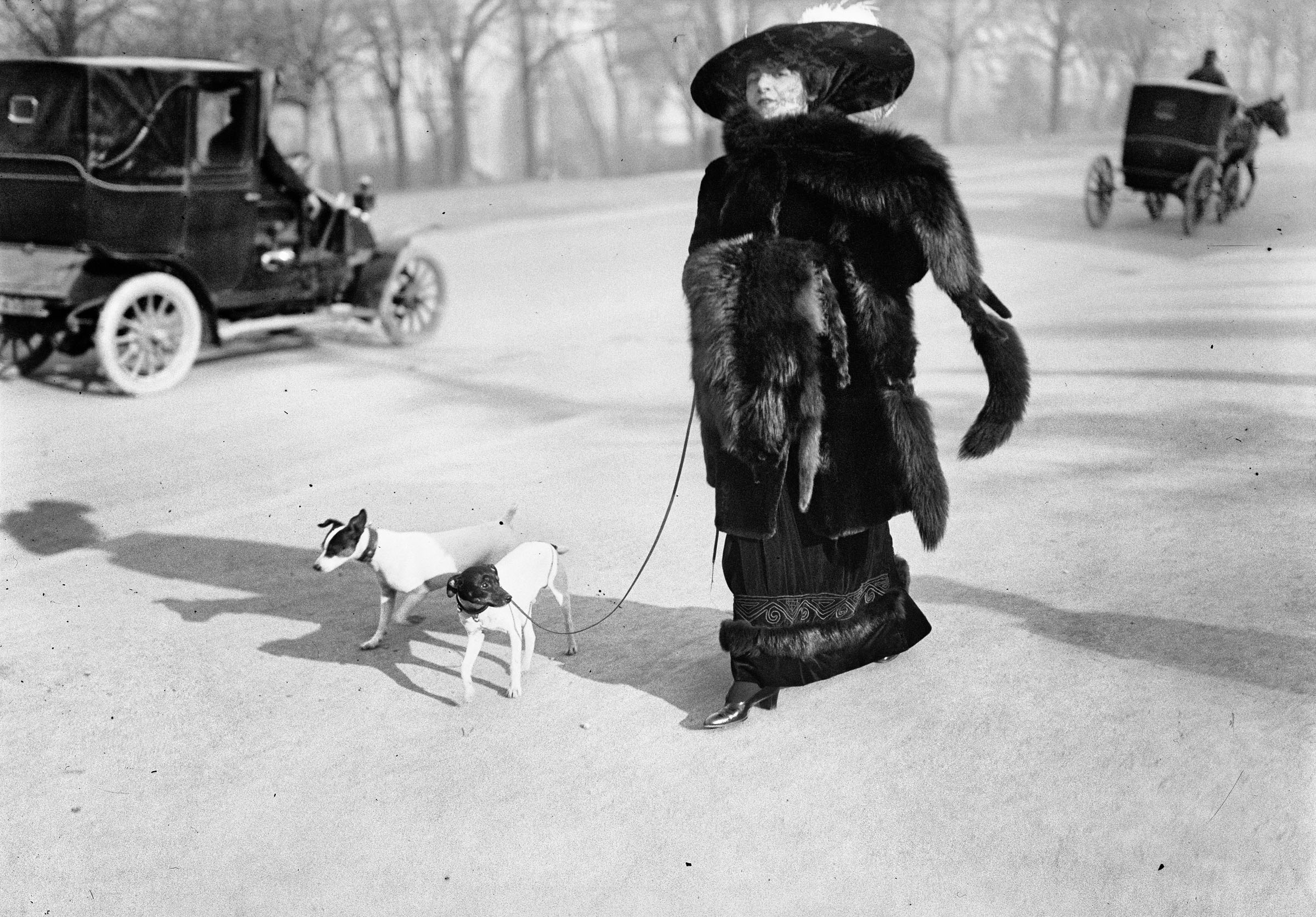 Jacques Henri Lartigue, "Anna la Pradvina, aussi appelée La femme aux renards", Avenue du Bois, Paris, 1911 © Ministère de la Culture (France)