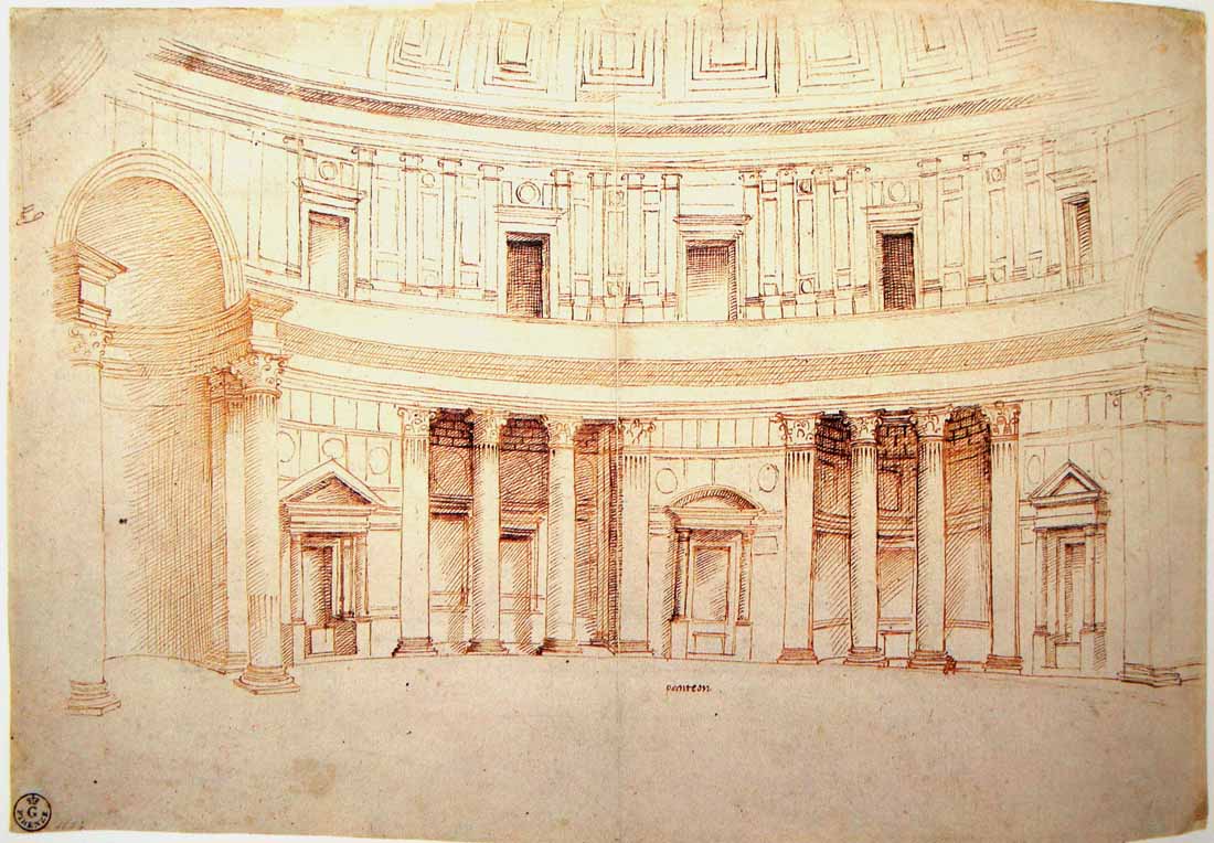 Raffaello, interno del Pantheon