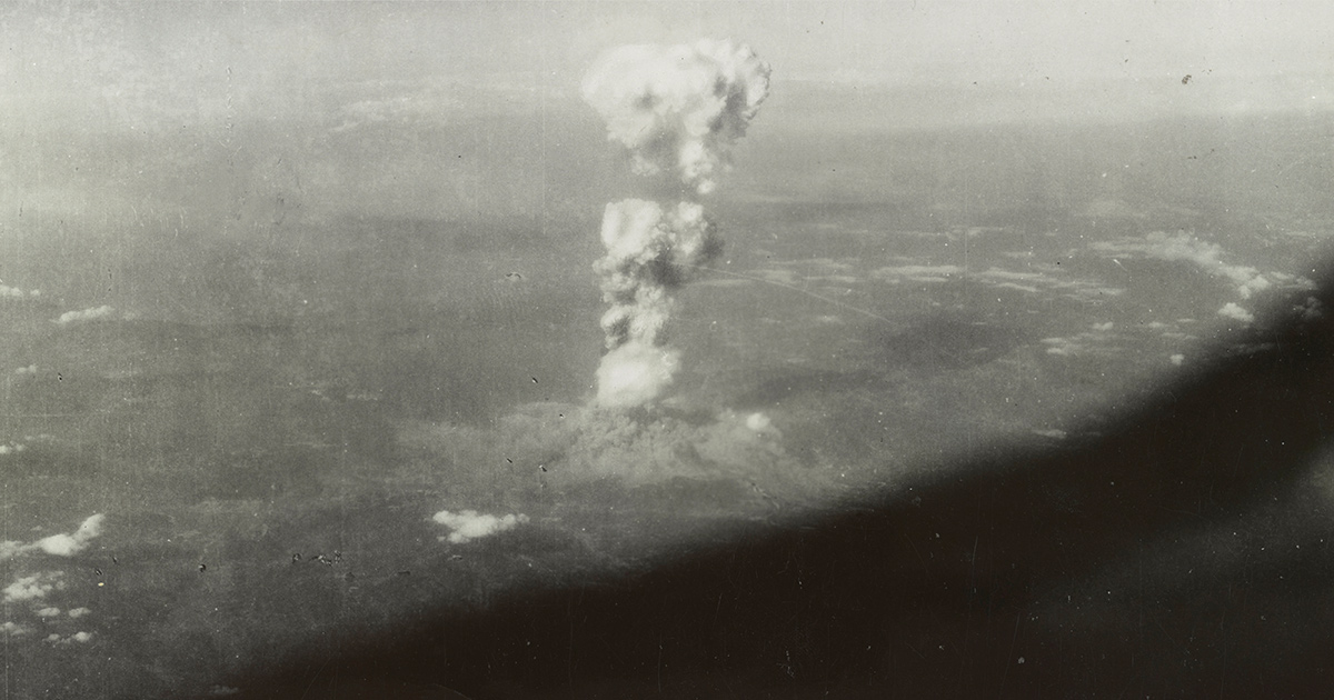 Il fungo atomico della bomba atomica su Hiroshima