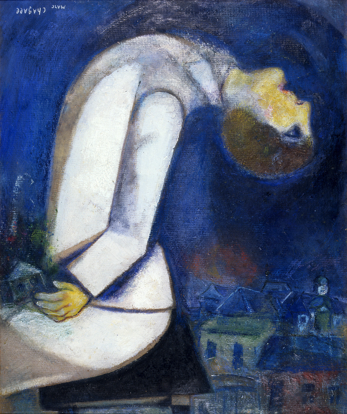 Marc Chagall, L'uomo con la testa rovesciata, 1919