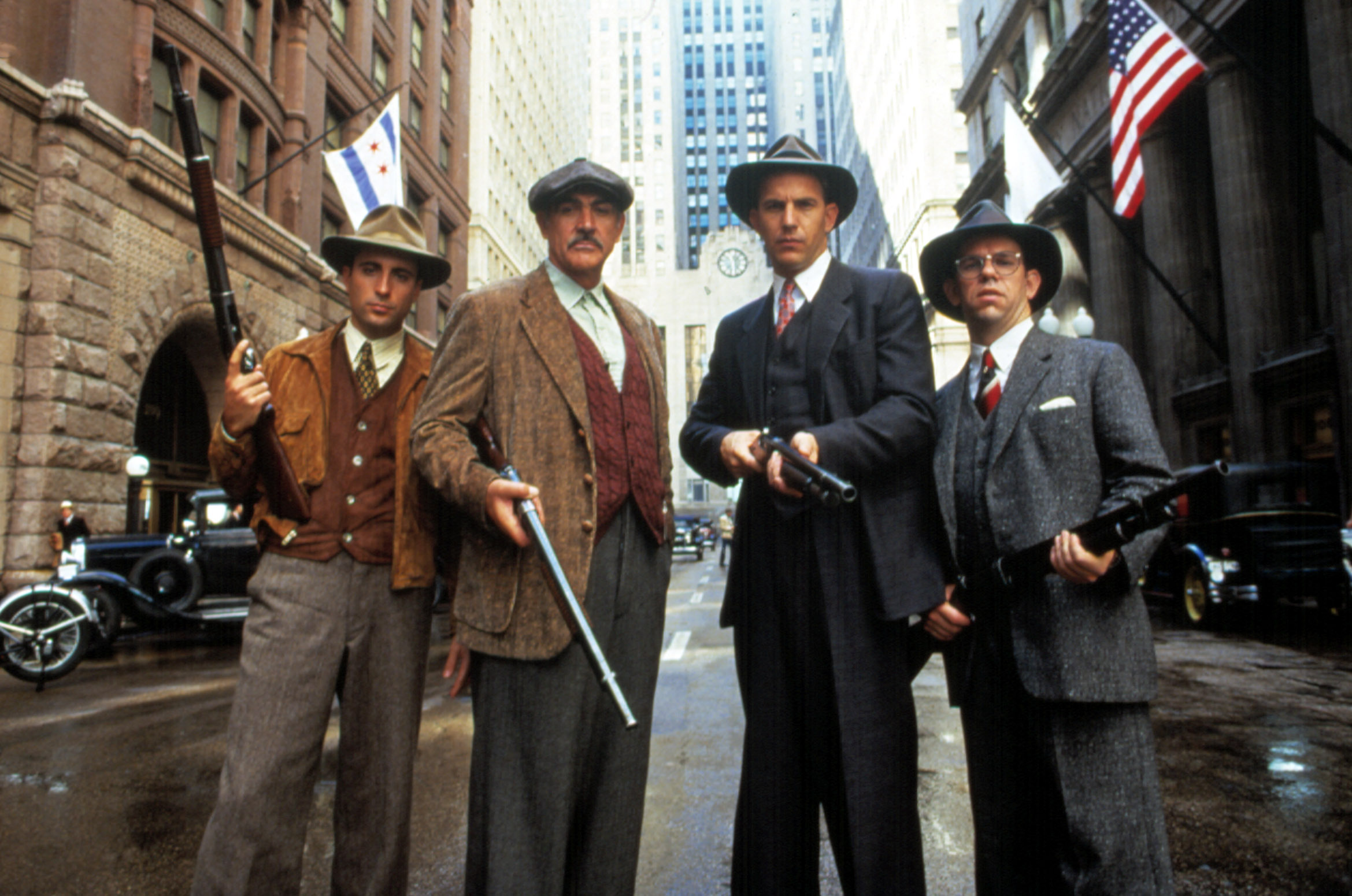 Gli intoccabili, The Untouchables, , Andy Garcia, Sean Connery, Kevin Costner, Charles Martin Smith, 1987. (c) Paramount Pictures/ Courtesy: Everett Collection