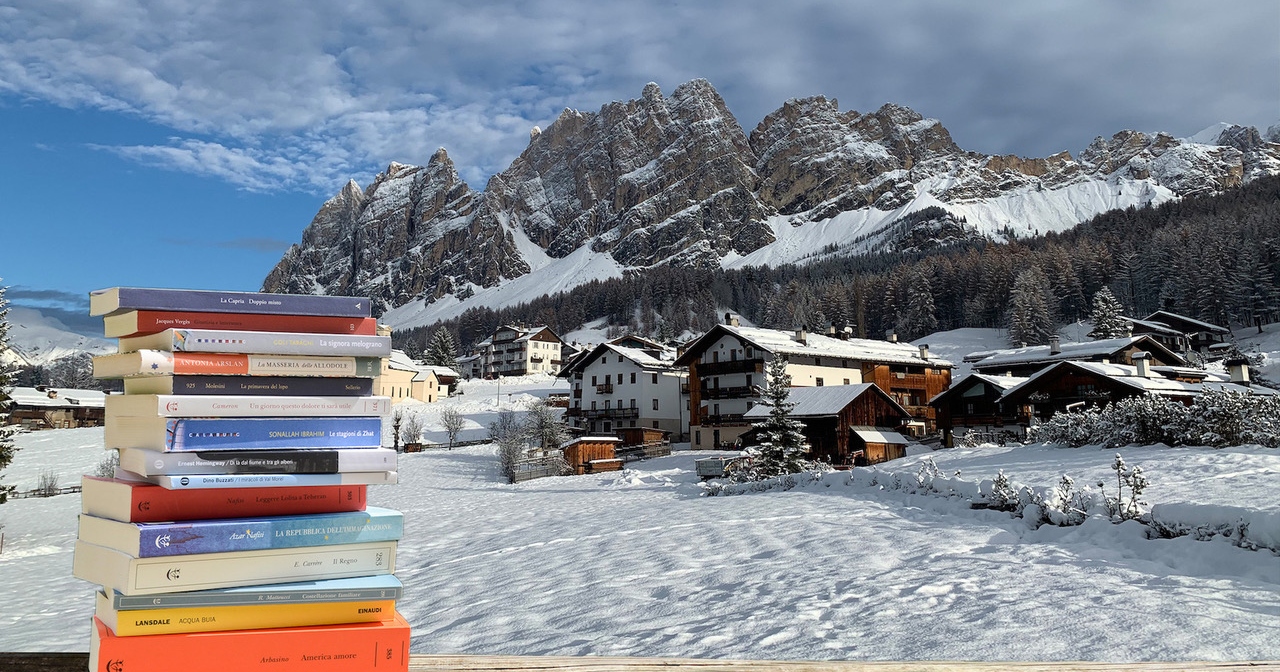 Una montagna di libri e i Mondiali di sci a Cortina
