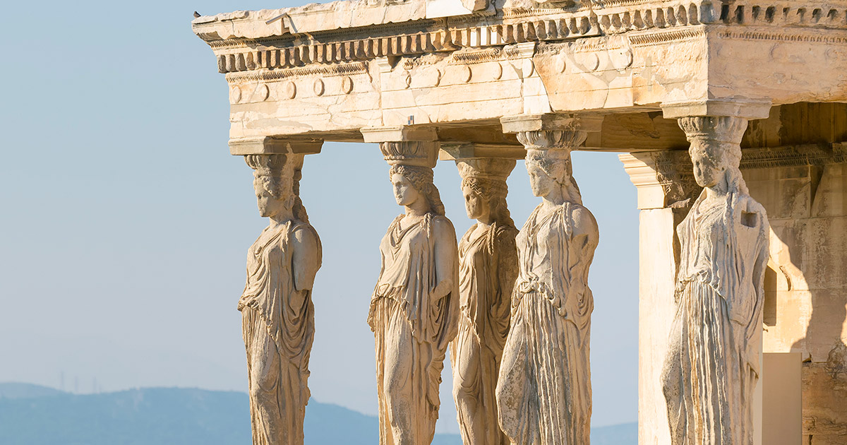 Un dettaglio dell'acropoli di Atene