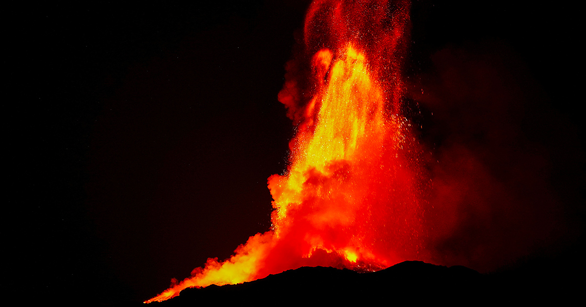 L'ultima eruzione dell'Etna. Foto: Reuters