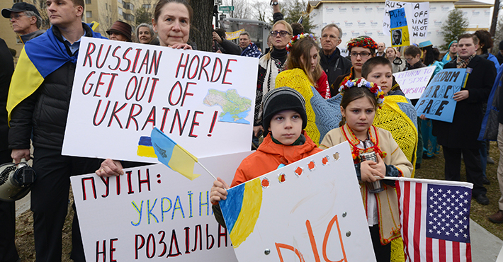 Ucraina, 2014, proteste contro l'annessione unilaterale della Crimea da parte della Russia