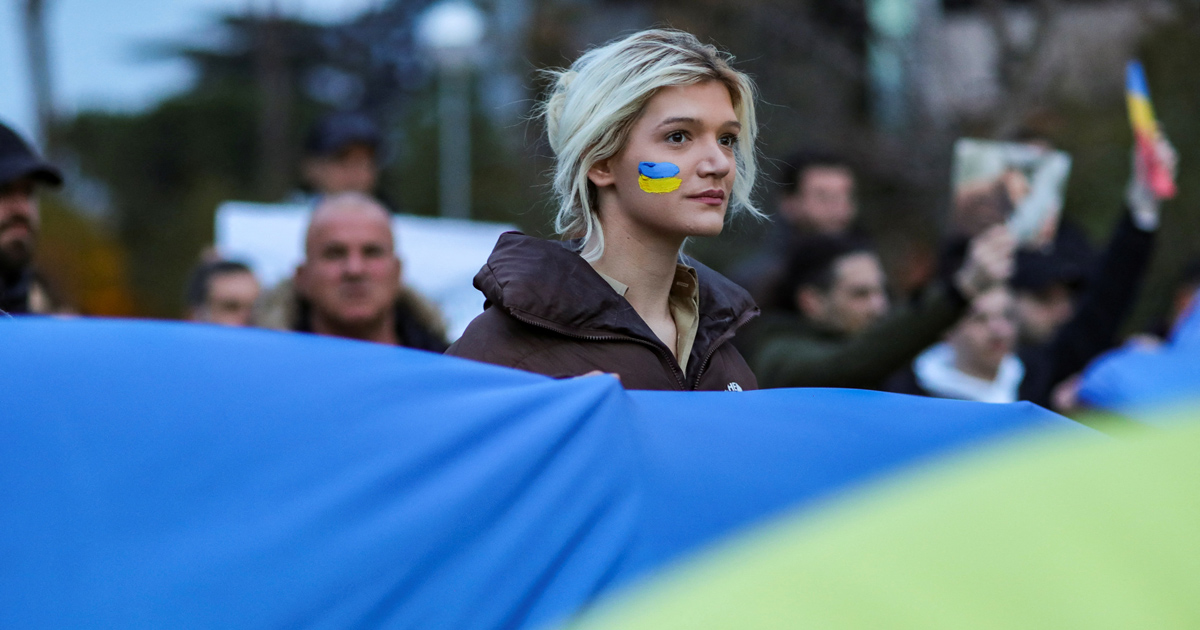 Manifestazione di protesta contro la guerra in Ucraina. Foto: Reuters