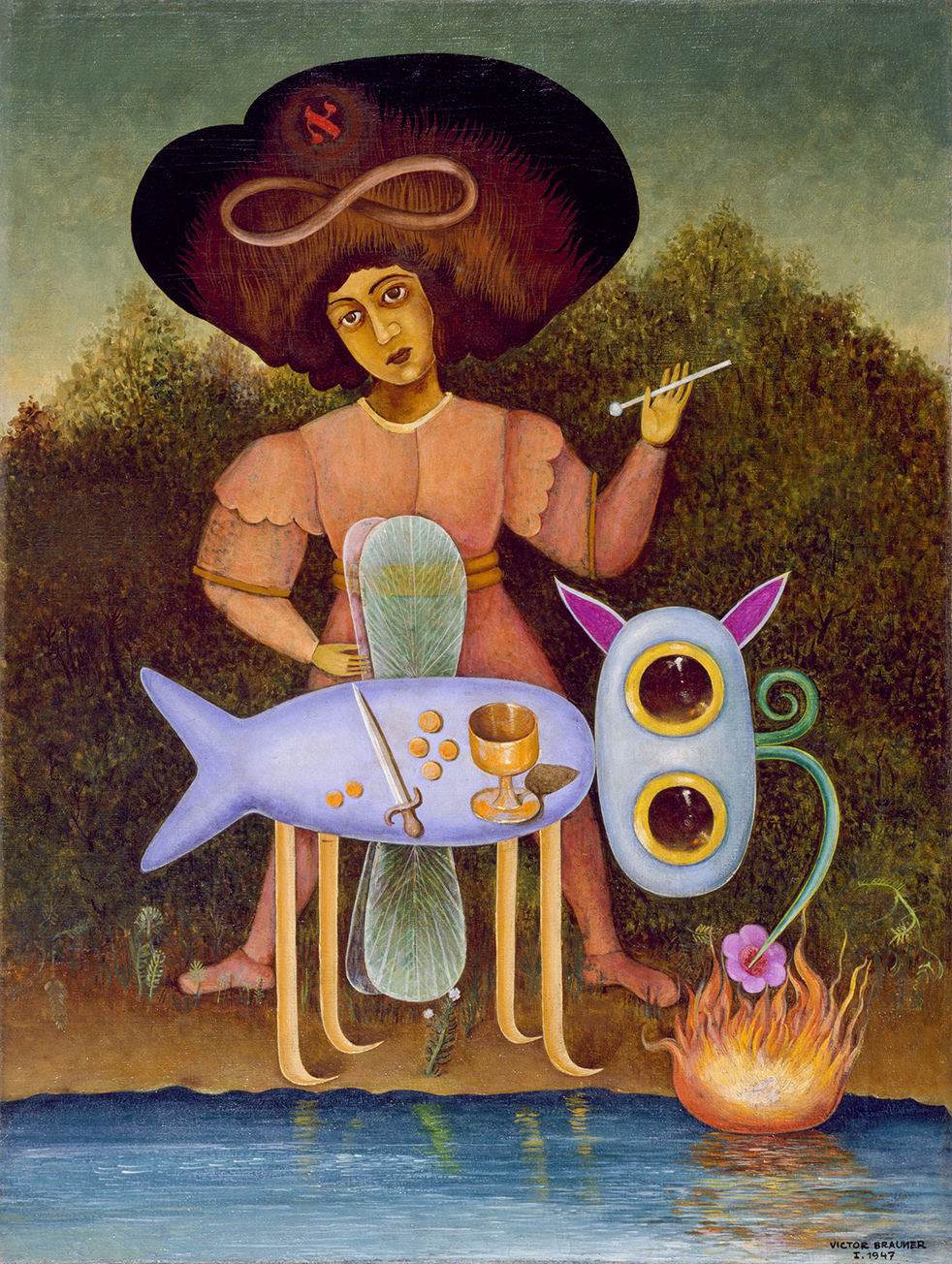 Victor Brauner, Il surrealista, 1947, olio su tela, 60 x 45 cm. Peggy Guggenheim Collection, Venice (Solomon R. Guggenheim Foundation, New York) © Victor Brauner, by SIAE 2022