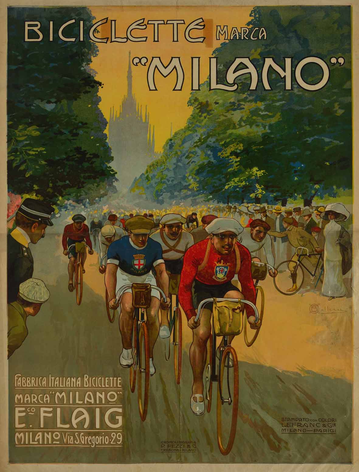 Osvaldo Ballerio, Biciclette marca Milano, 1905-15