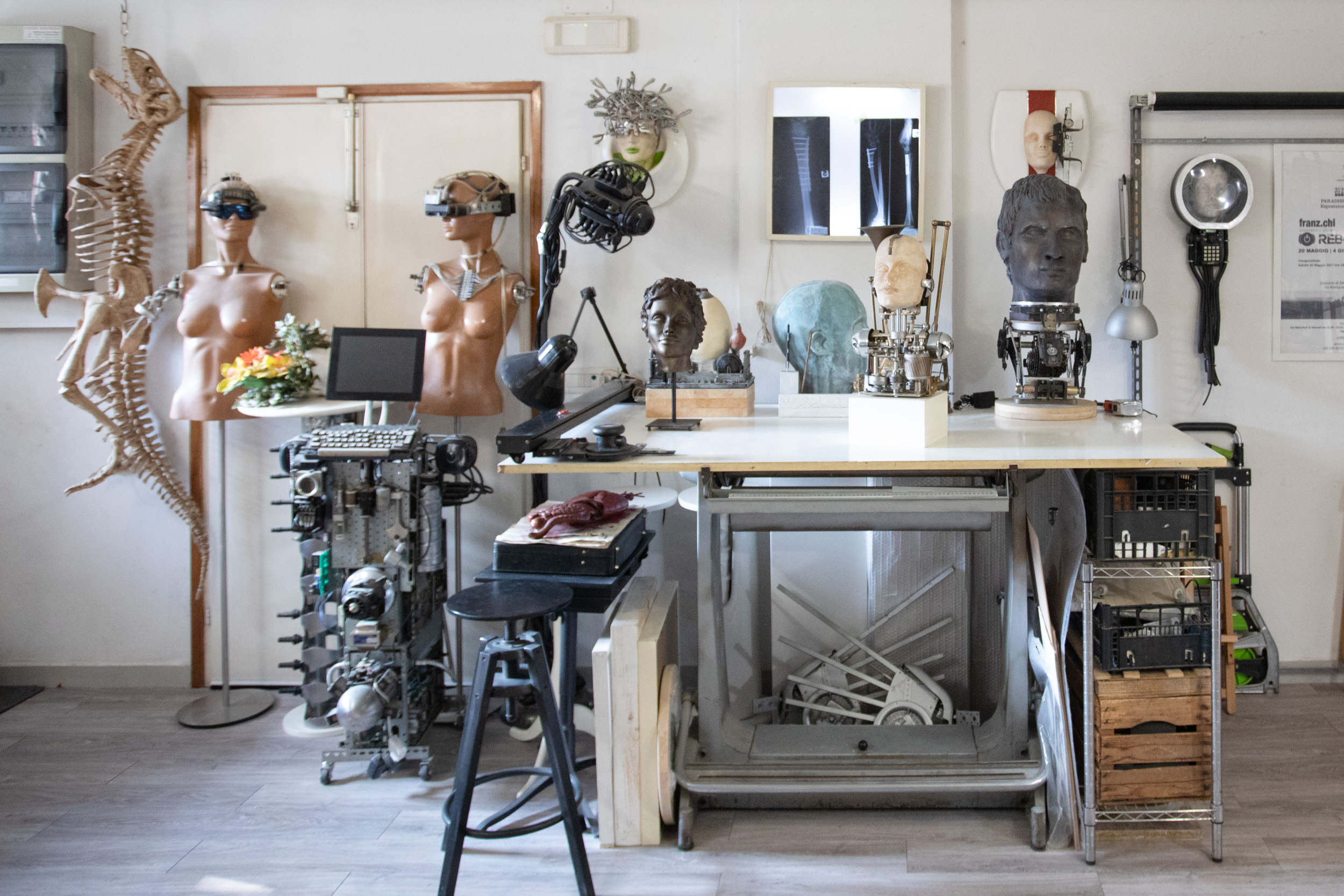 L'atelier di Franz Chi a Grantorto, Padova. Foto di Massimo Pistore