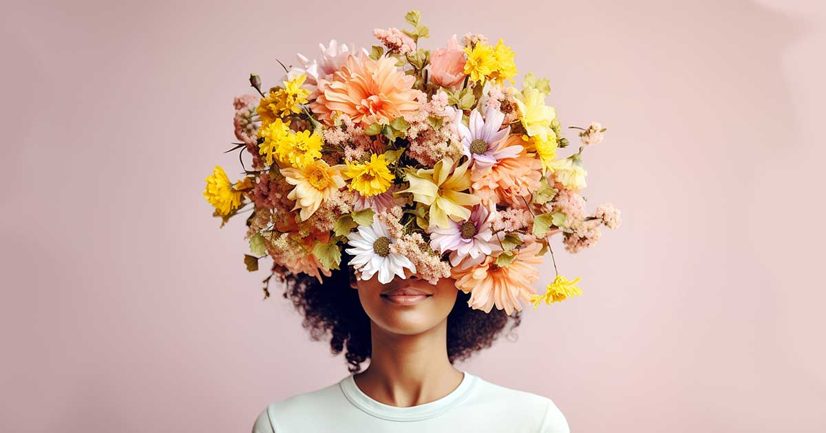 fiori in testa