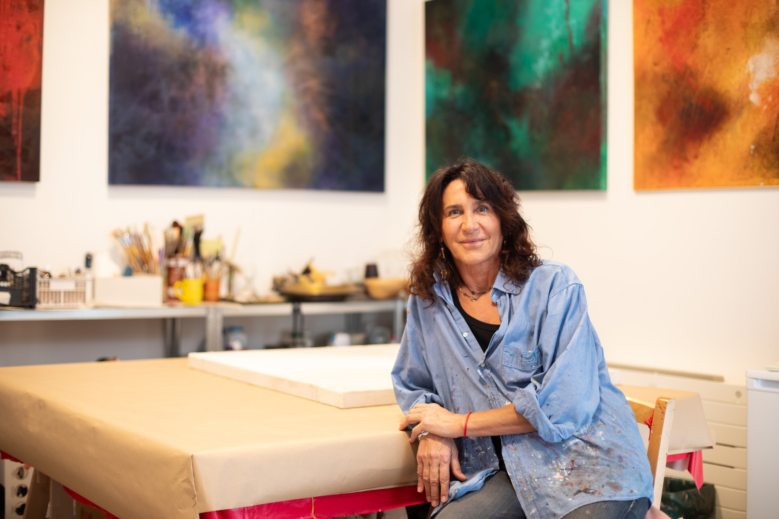 Chiara Coltro nel suo atelier. Foto: Massimo Pistore