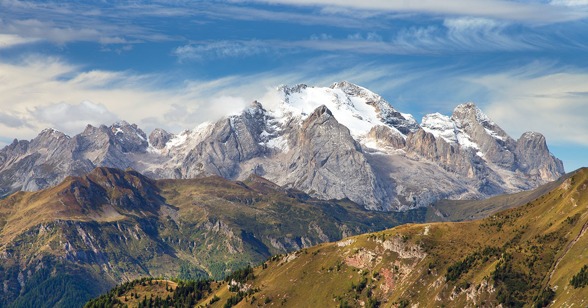 montagna innevata