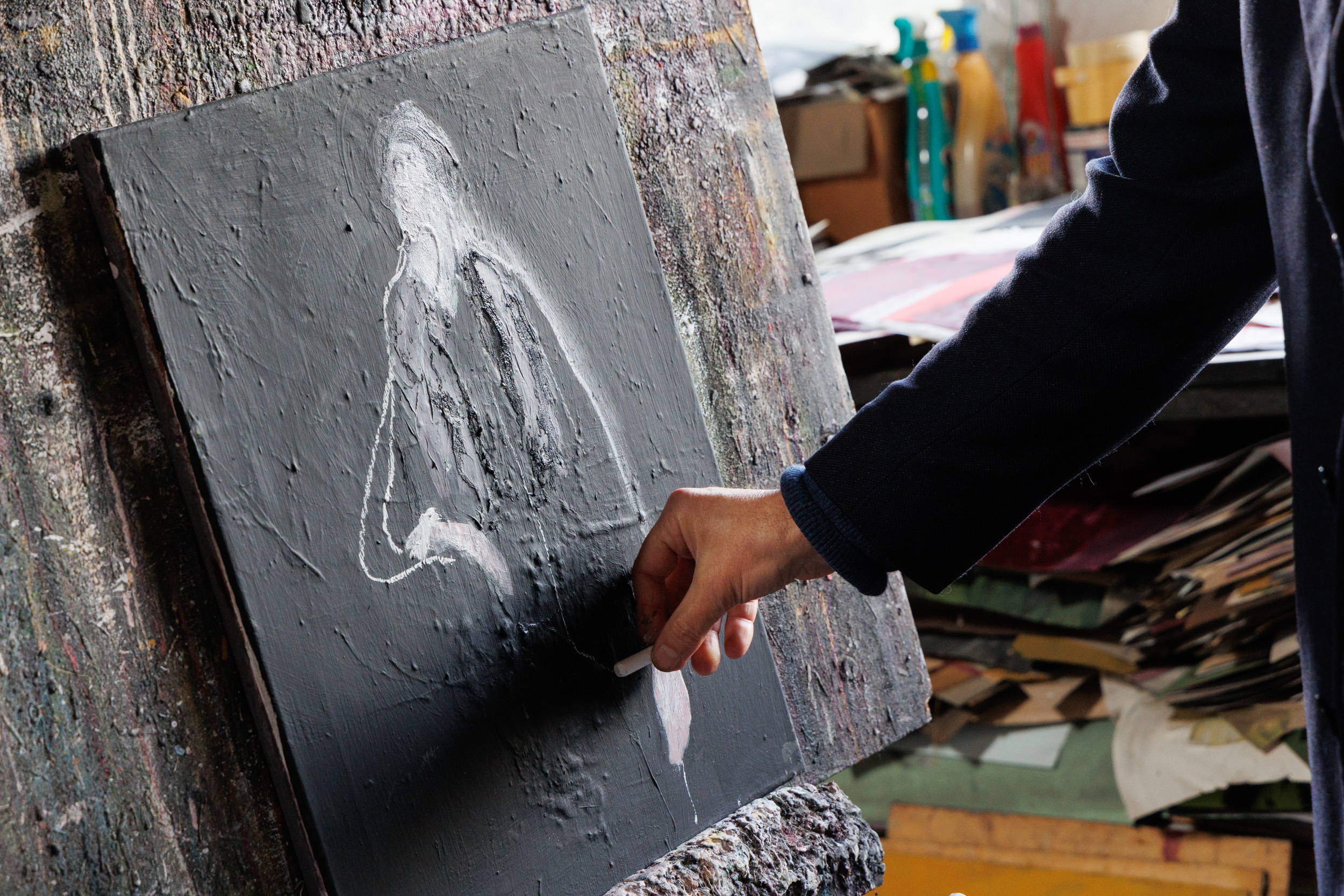 L'atelier a Brescia di Angelo Bordiga. Foto di Massimo Pistore