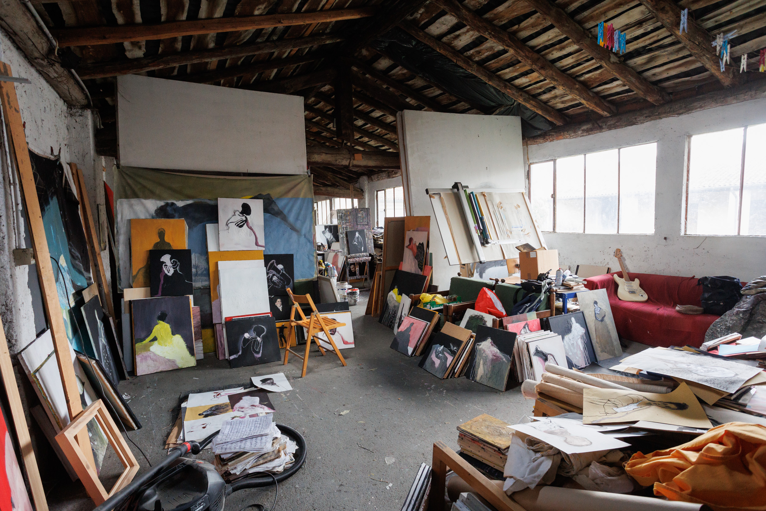 L'atelier a Brescia di Angelo Bordiga. Foto di Massimo Pistore