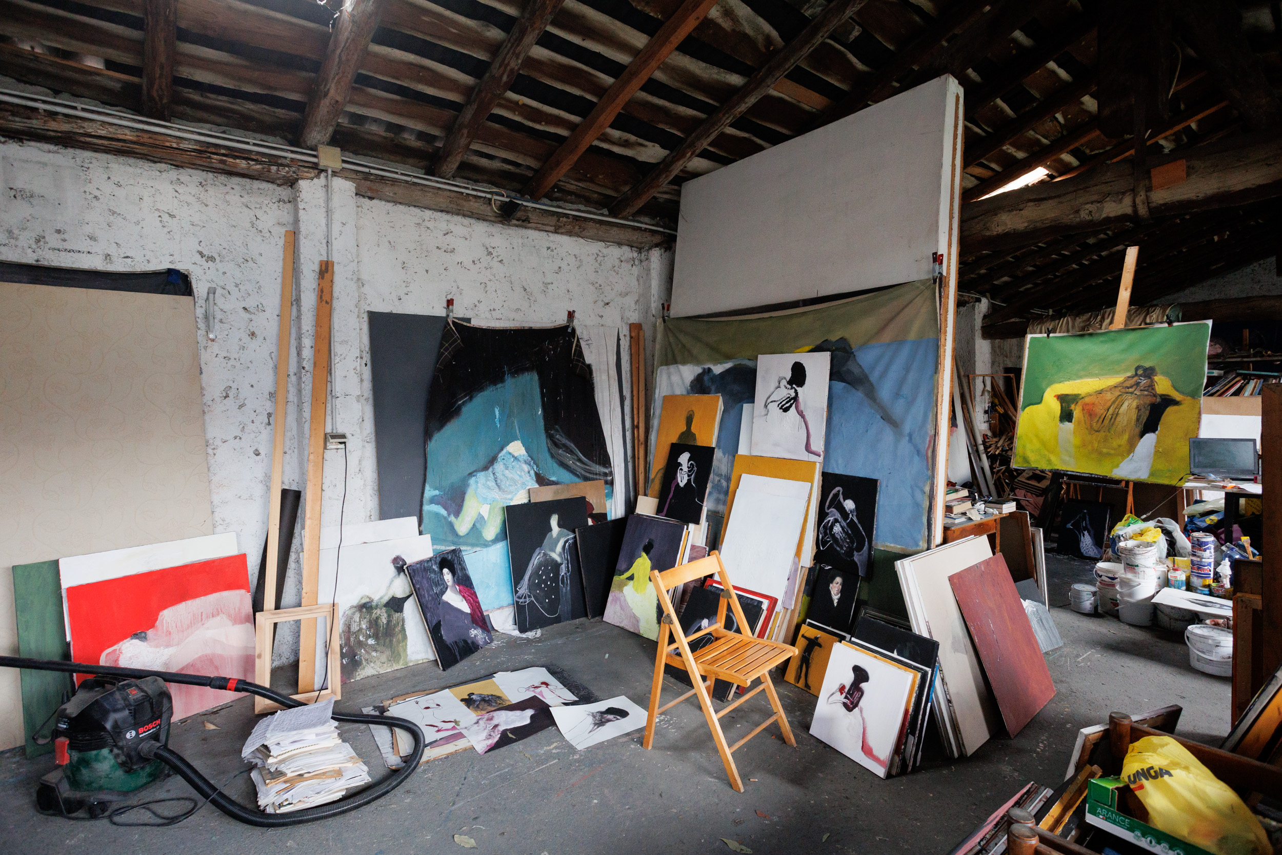 L'atelier a Brescia di Angelo Bordiga. Foto di Massimo Pistore