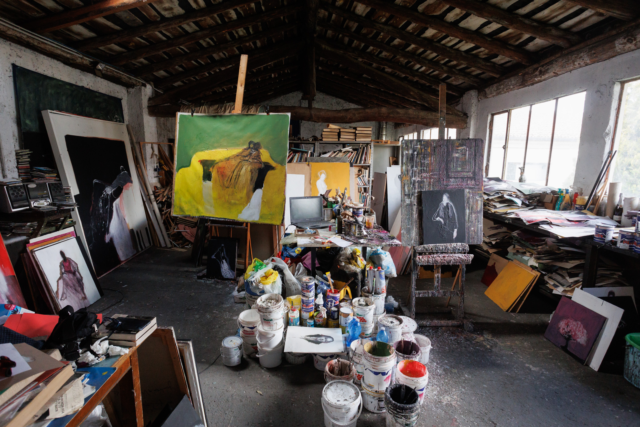 L'atelier a Brescia di Angelo Bordiga. Foto di Massimo Pistore