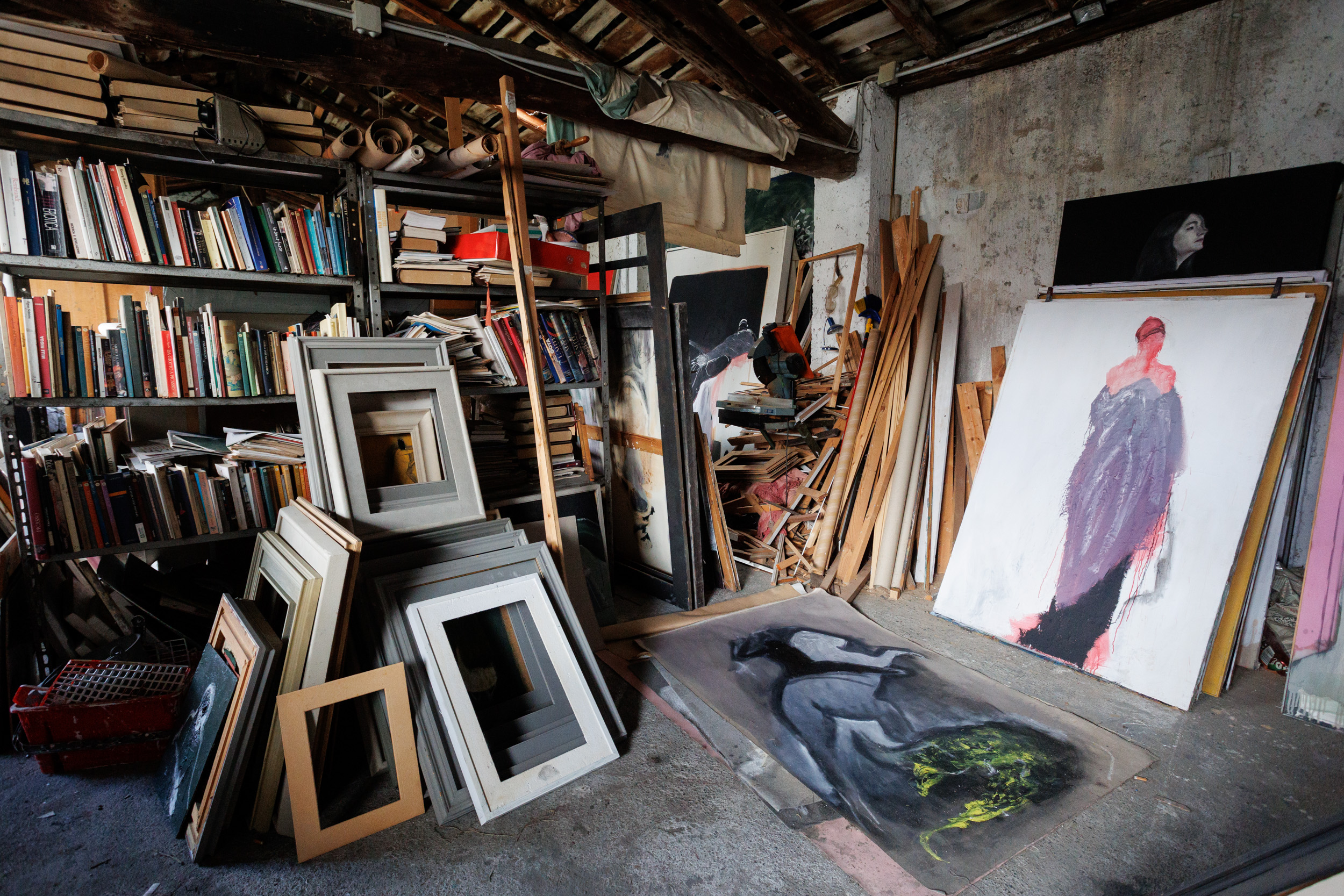 L'atelier a Brescia di Angelo Bordiga. Foto di Massimo Pistore