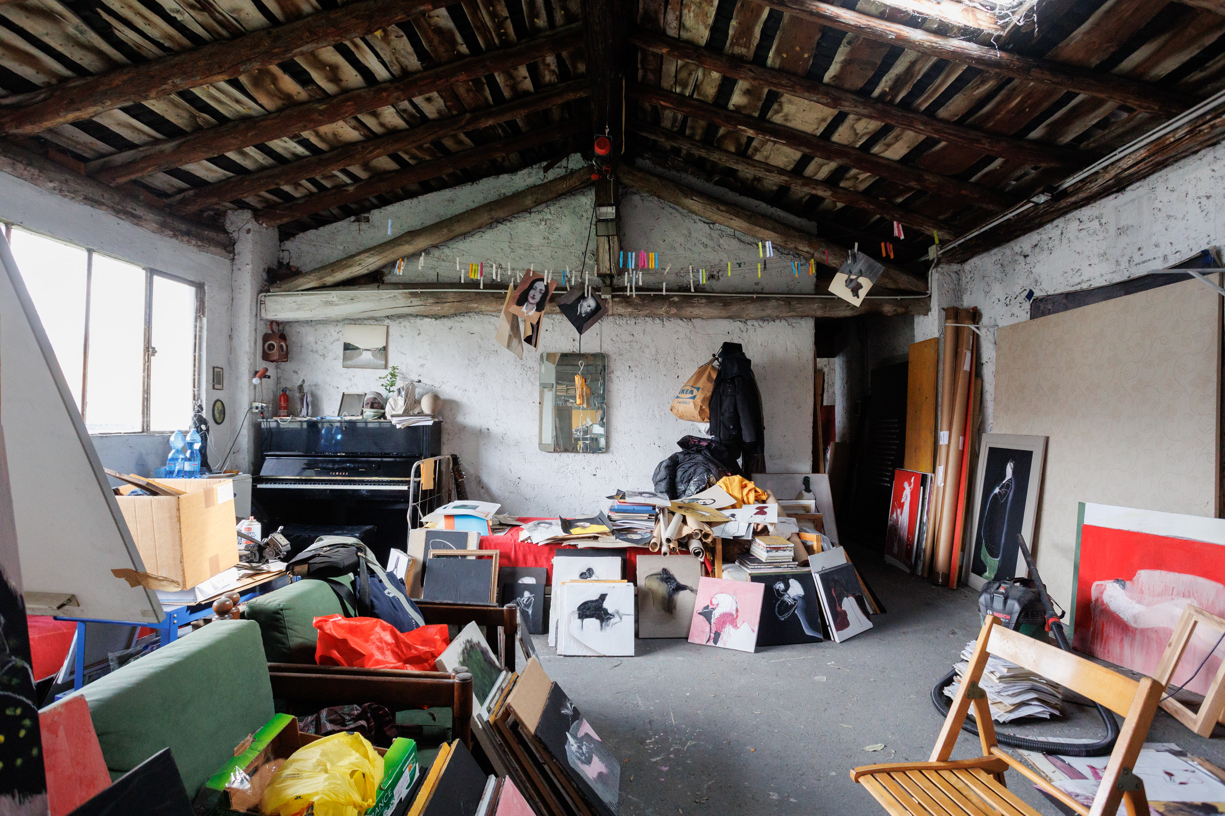 L'atelier a Brescia di Angelo Bordiga. Foto di Massimo Pistore