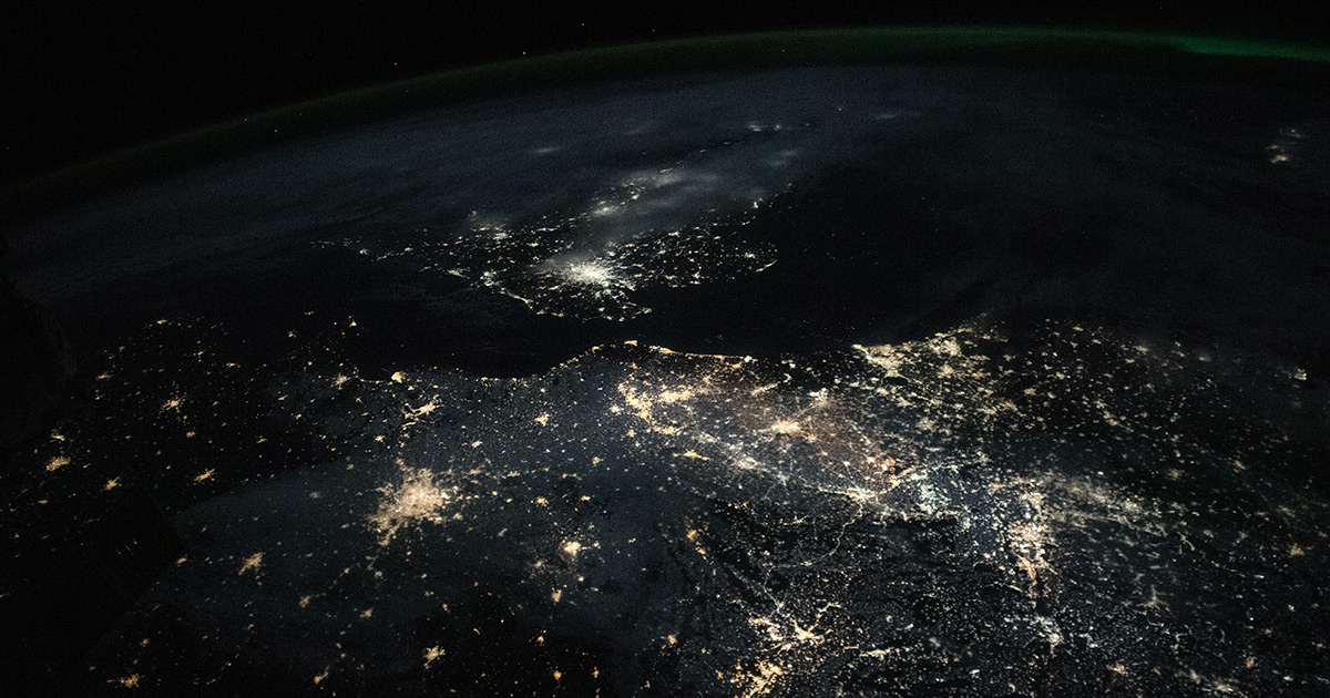 L'Europa fotografata dallo spazio. Foto: NASA L'Europa fotografata dallo spazio. Foto: NASA