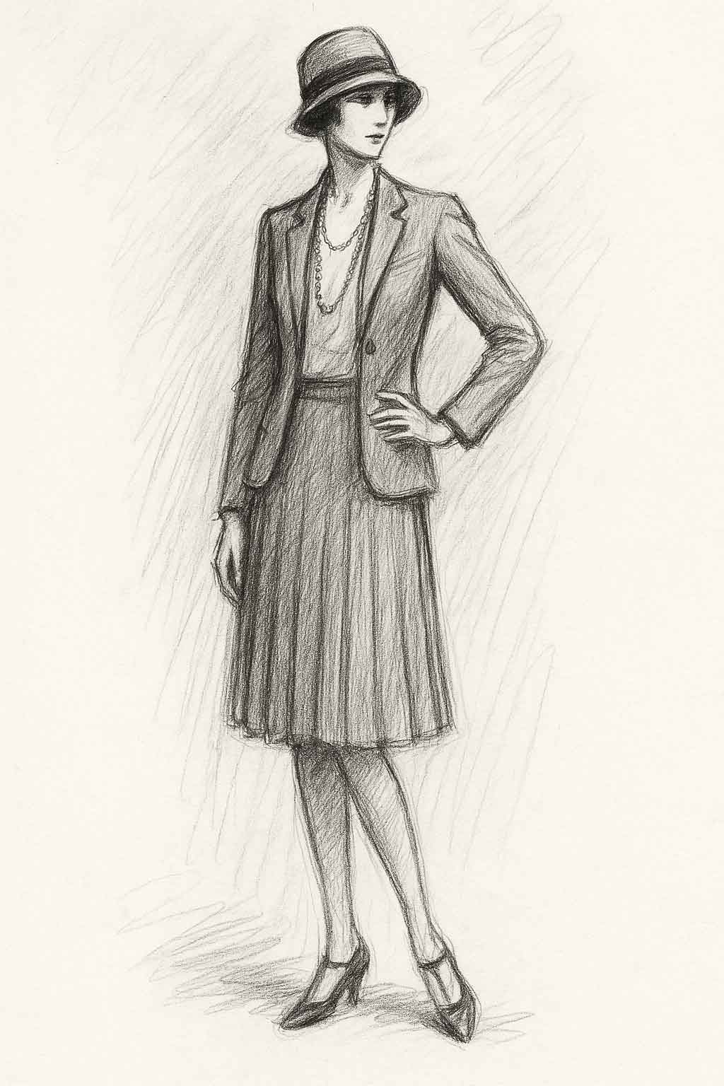 una flapper in abiti Chanel